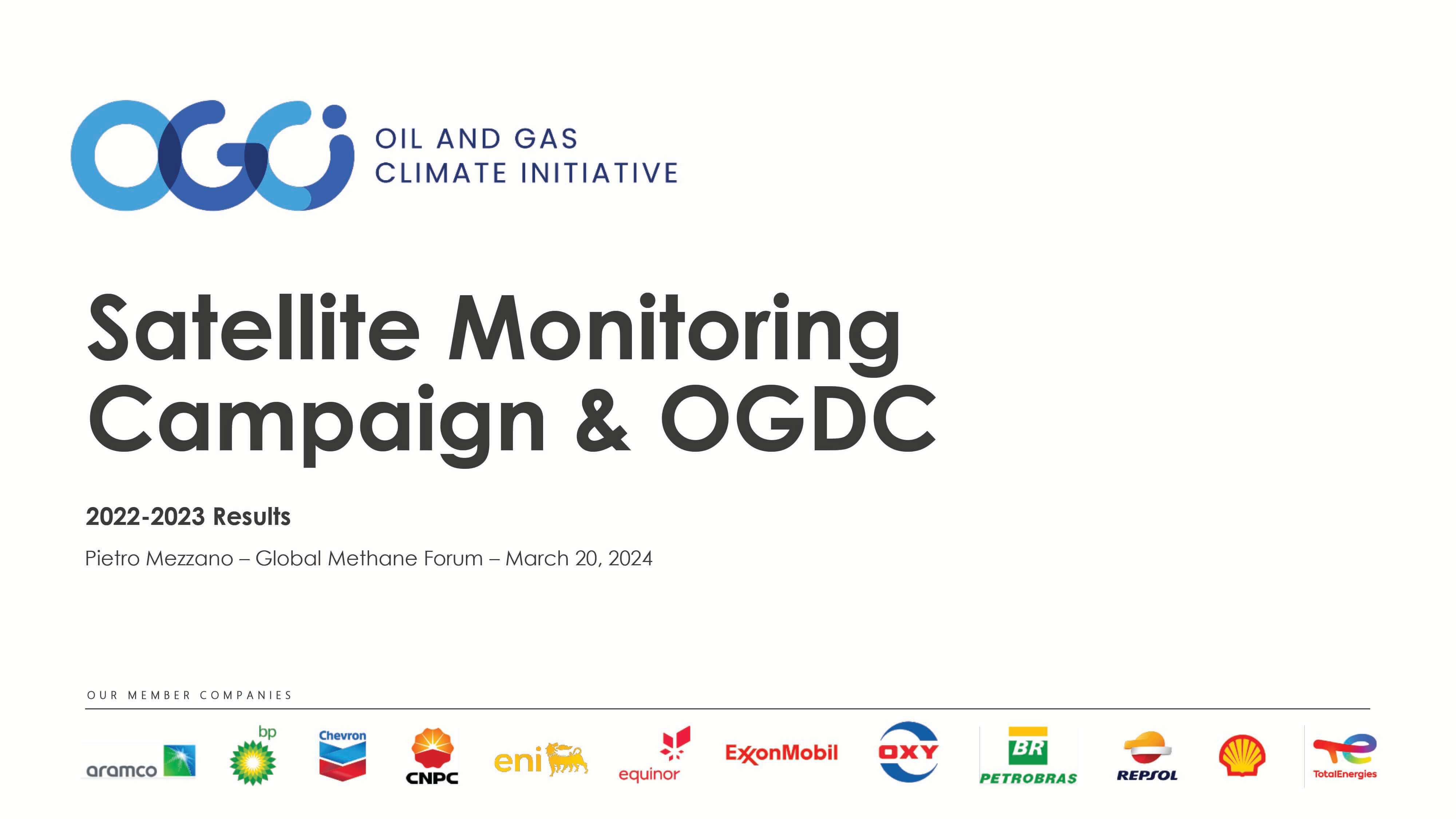 Satellite Monitoring Campaign & OGDC